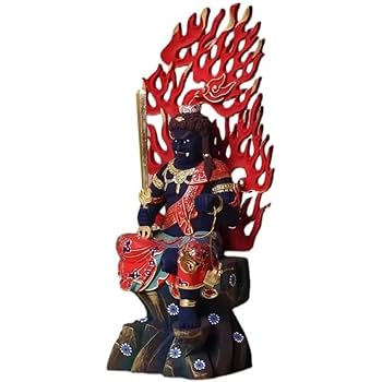 決算大特価送料無料！仏像★極彩色 不動明王三尊像2尺★矜羯羅童子・制多迦童子1尺 Amazon｜仏像 不動三尊像 立像 不動明王 脇侍 羯羅（こんがら